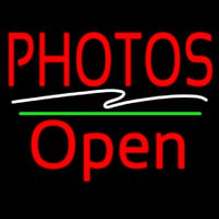 Red Photos Block With Open 2 Neonreclame