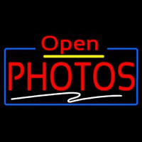 Red Photos Block With Open 4 Neonreclame