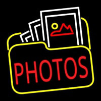Red Photos With Photo Icon Neonreclame