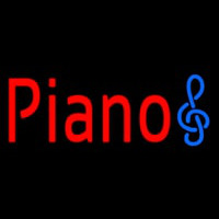 Red Piano Music Note Neonreclame