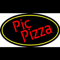 Red Pie Pizza Oval Neonreclame