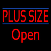 Red Plus Size Blue Lines Open Neonreclame