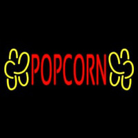 Red Popcorn Yellow Logo Neonreclame