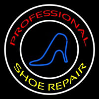 Red Professional Yellow Shoe Repair Neonreclame