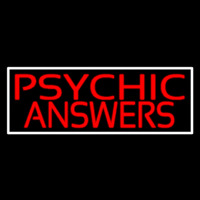 Red Psychic Answers With White Border Neonreclame