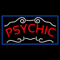 Red Psychic Blue Border Neonreclame