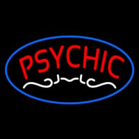 Red Psychic Blue Border Neonreclame