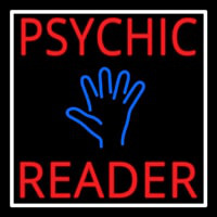 Red Psychic Reader Blue Palm With White Border Neonreclame
