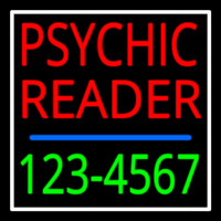 Red Psychic Reader With Green Phone Number Neonreclame