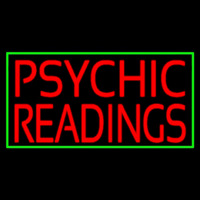 Red Psychic Readings Green Border Neonreclame