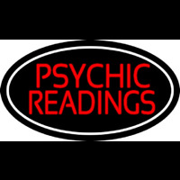 Red Psychic Readings White Border Neonreclame