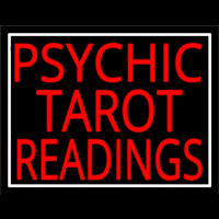 Red Psychic Tarot Readings Block Neonreclame