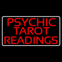 Red Psychic Tarot Readings Block With Border Neonreclame