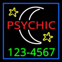 Red Psychic White Logo Green Phone Number Neonreclame