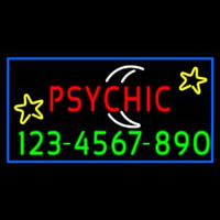 Red Psychic White Logo Phone Number Neonreclame