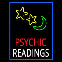 Red Psychic White Readings Blue Border Neonreclame
