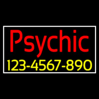 Red Psychic With Yellow Phone Number Neonreclame
