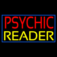 Red Psychic Yellow Reader With Border Neonreclame