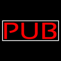 Red Pub With White Border Neonreclame