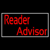 Red Reader Advisor With White Border Neonreclame
