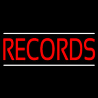 Red Records White Line Neonreclame