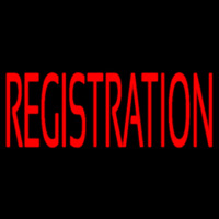 Red Registration Neonreclame