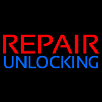 Red Repair Blue Unlocking Block Neonreclame