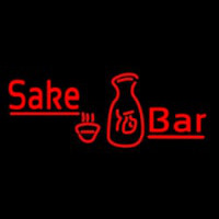 Red Sake Bar With Bottle And Glass Neonreclame
