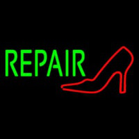 Red Sandal Logo Green Repair Neonreclame