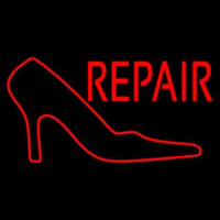 Red Sandal Logo Repair Neonreclame