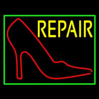 Red Sandal Logo Repair With Border Neonreclame