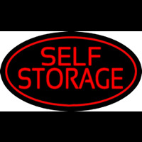 Red Self Storage Oval Neonreclame