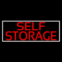 Red Self Storage White Border Neonreclame