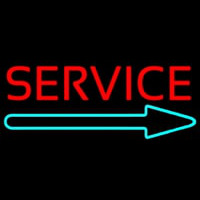 Red Service With Right Arrow 1 Neonreclame