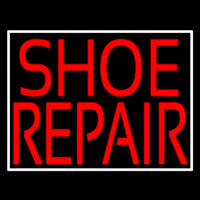 Red Shoe Repair With Border Neonreclame