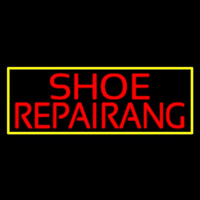 Red Shoe Repairing With Border Neonreclame