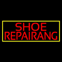 Red Shoe Repairing With Border Neonreclame
