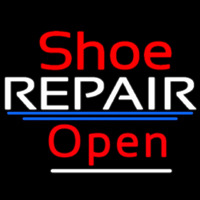 Red Shoe White Repair Open Neonreclame