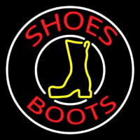 Red Shoes Boots White Border Neonreclame
