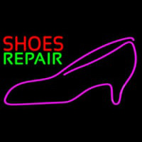 Red Shoes Green Repair Pink Sandal Neonreclame