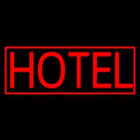 Red Simple Hotel Neonreclame