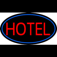 Red Simple Hotel With Blue Border Neonreclame