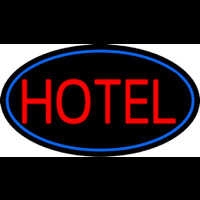 Red Simple Hotel With Blue Border Neonreclame