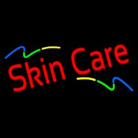 Red Skin Care Multi Colored Waves Neonreclame