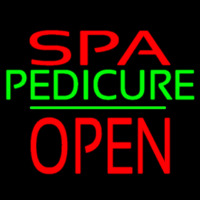 Red Spa Pedicure Block Open Neonreclame