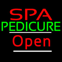 Red Spa Pedicure Slant Red Open Neonreclame
