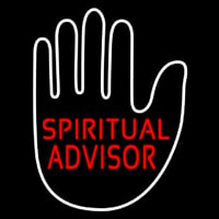Red Spiritual Advisor With Palm Neonreclame
