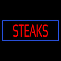 Red Steaks With Blue Border Neonreclame