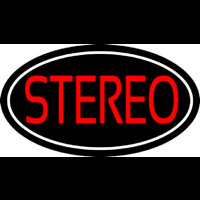 Red Stereo Block White Border 1 Neonreclame