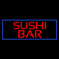 Red Sushi Bar With Blue Border Neonreclame